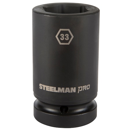 Steelman 1" Drive x 33mm 6-Point Deep Impact Socket 79292